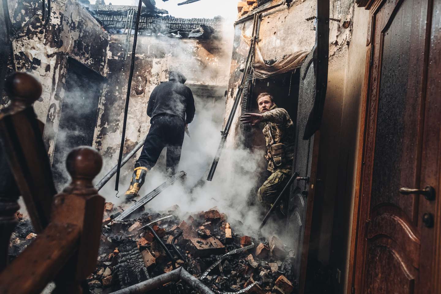 Military training of volunteers in Kyiv