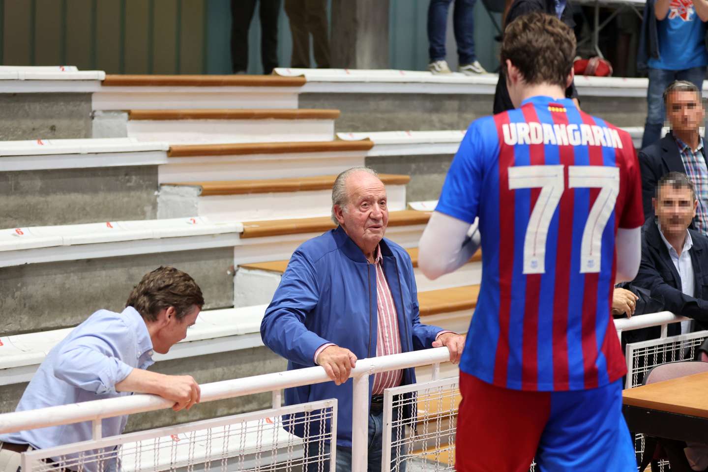 King Juan Carlos Attends Handball Match Of His Grandson Pablo Urdangarin In Pontevedra