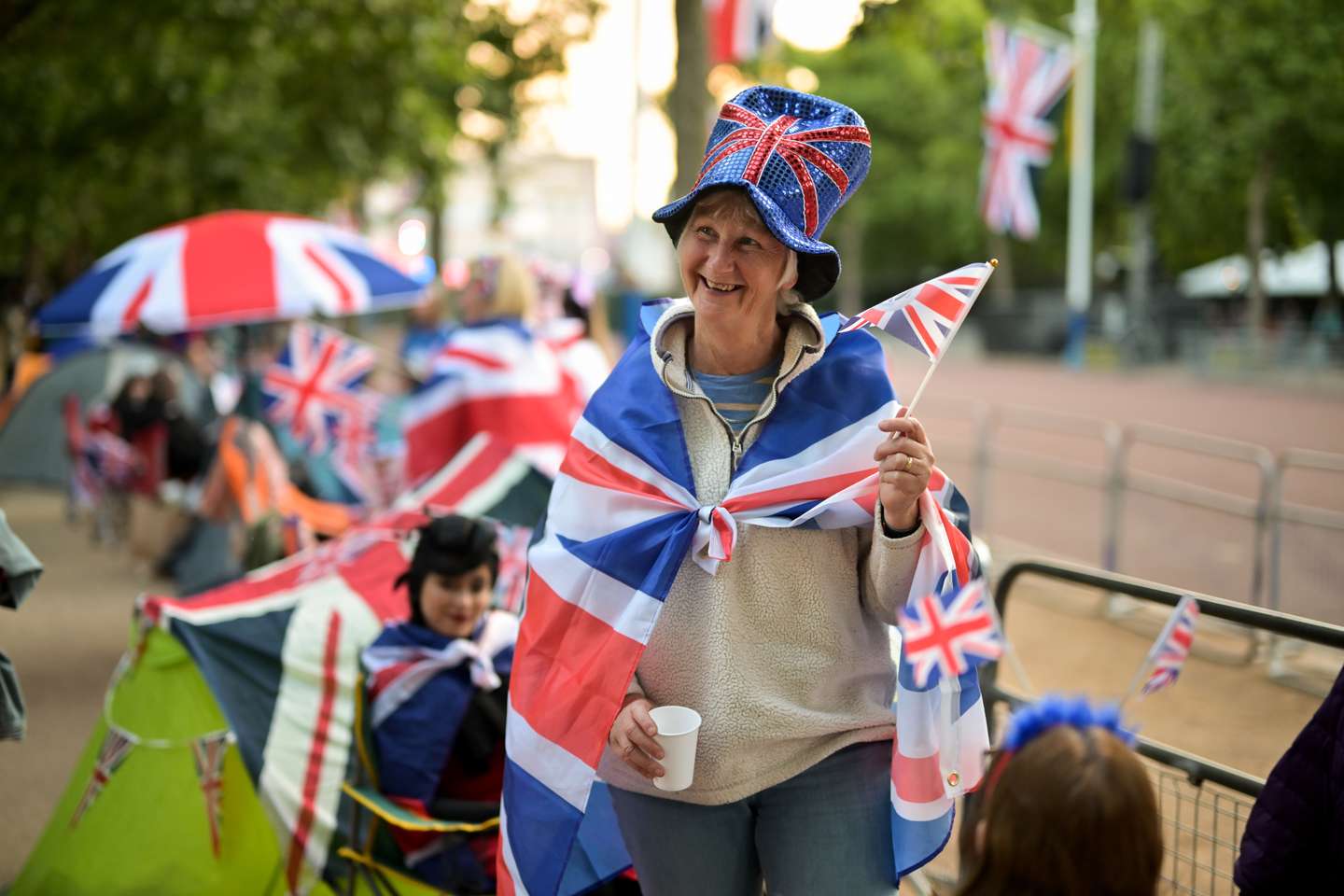 Preparations Are Made Around London For Queen Elizabeth II's Platinum Jubilee