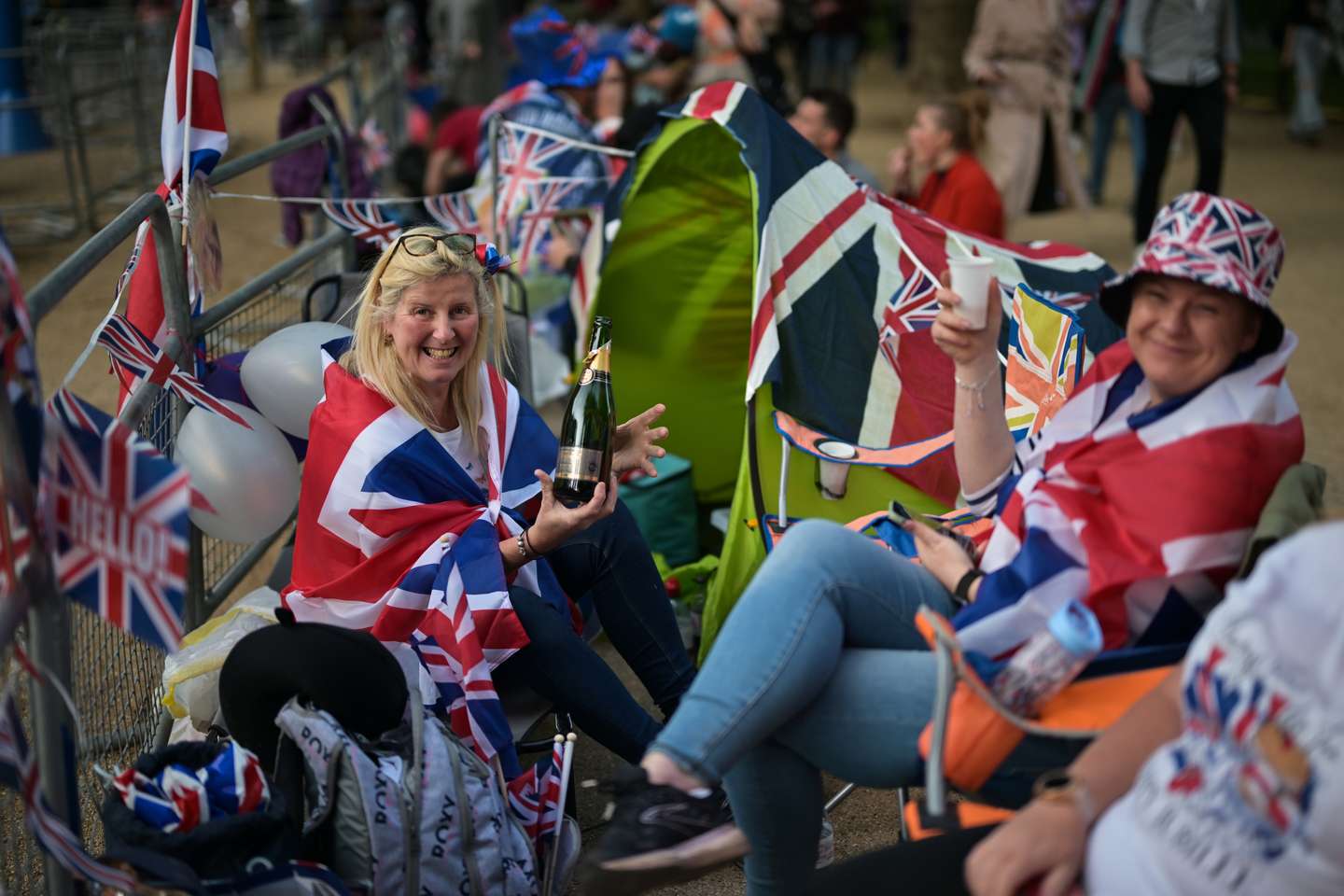 Preparations Are Made Around London For Queen Elizabeth II's Platinum Jubilee