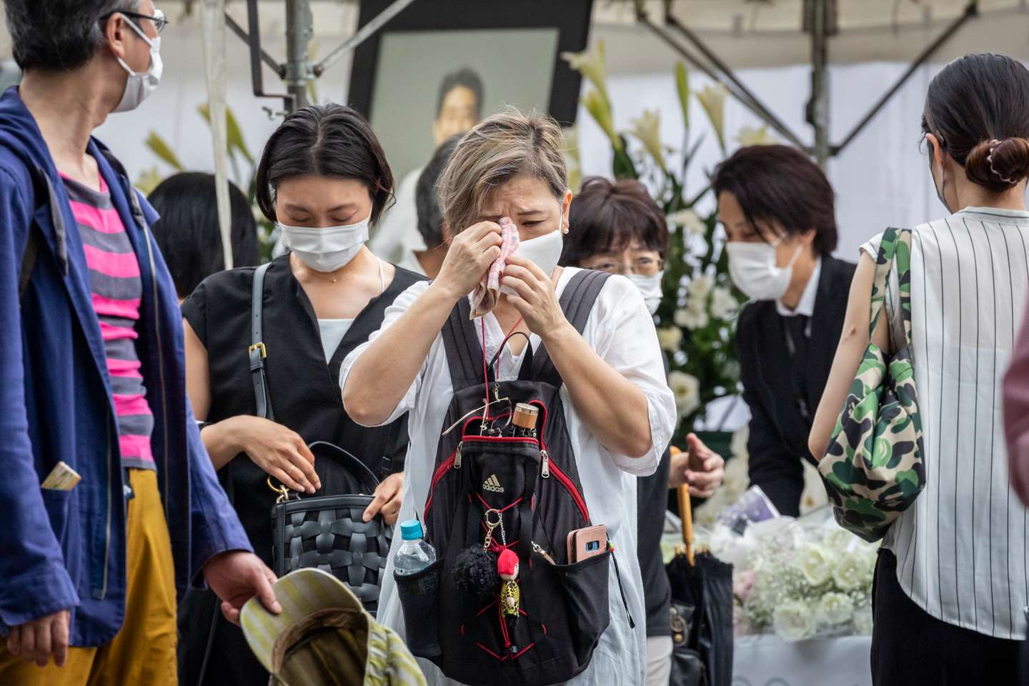 Mourners Attend Funeral For Former PM Abe
