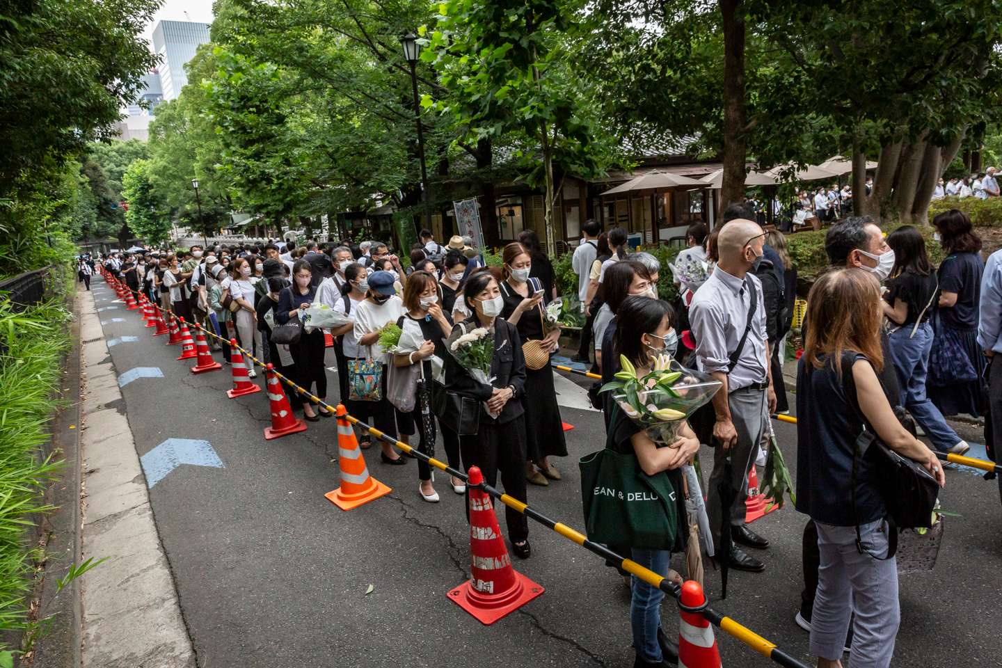 Mourners Attend Funeral For Former PM Abe