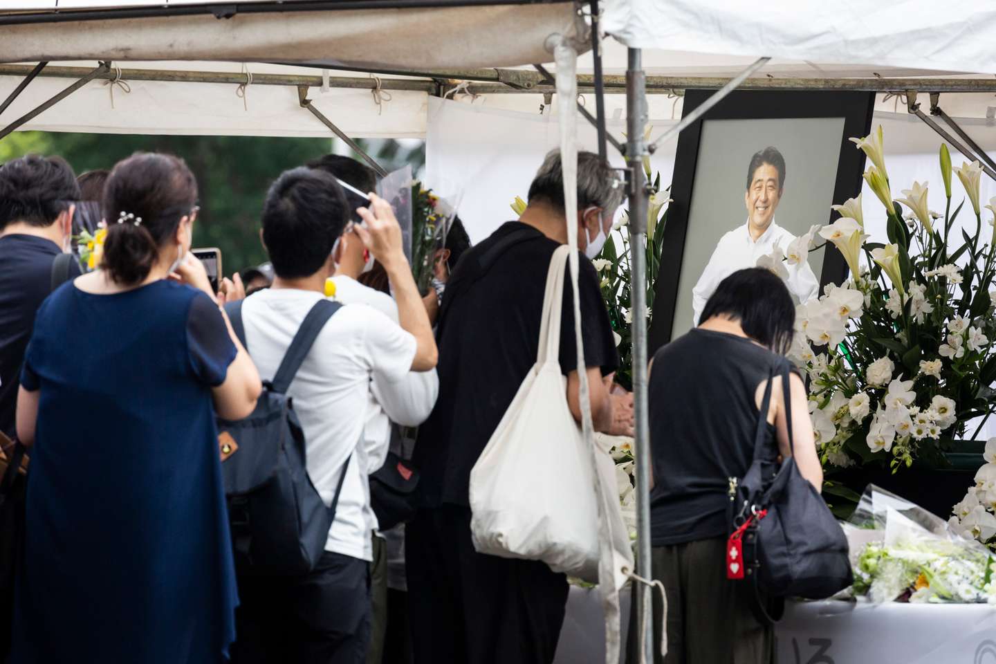 Mourners Attend Funeral For Former PM Abe