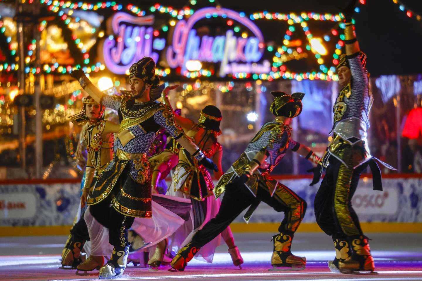 Seasonal debut of the GUM ice rink in Moscow
