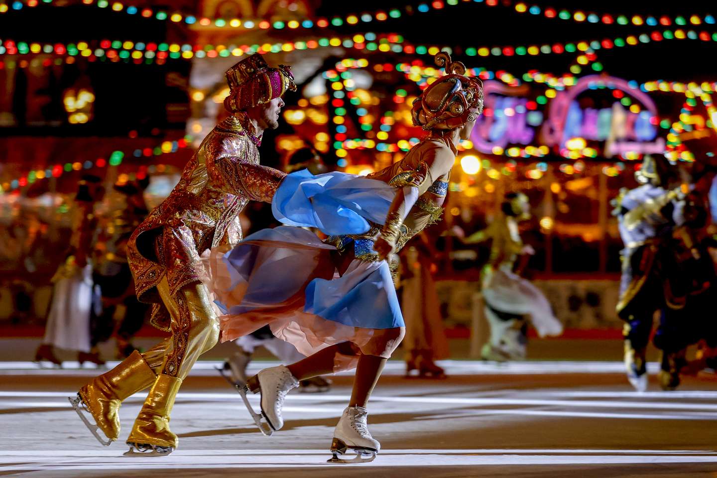 Seasonal debut of the GUM ice rink in Moscow