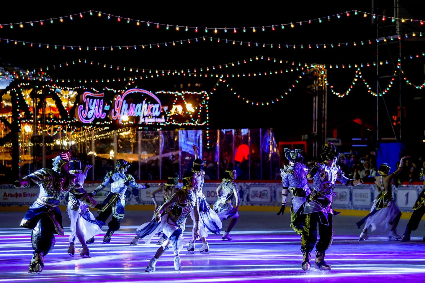 Seasonal debut of the GUM ice rink in Moscow