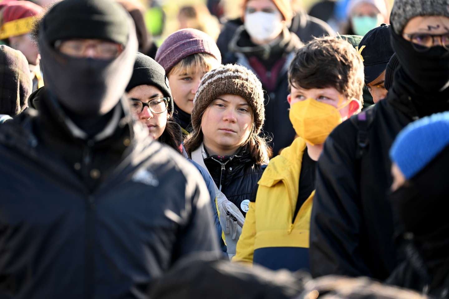 Demonstration near Garzweiler open pit mine