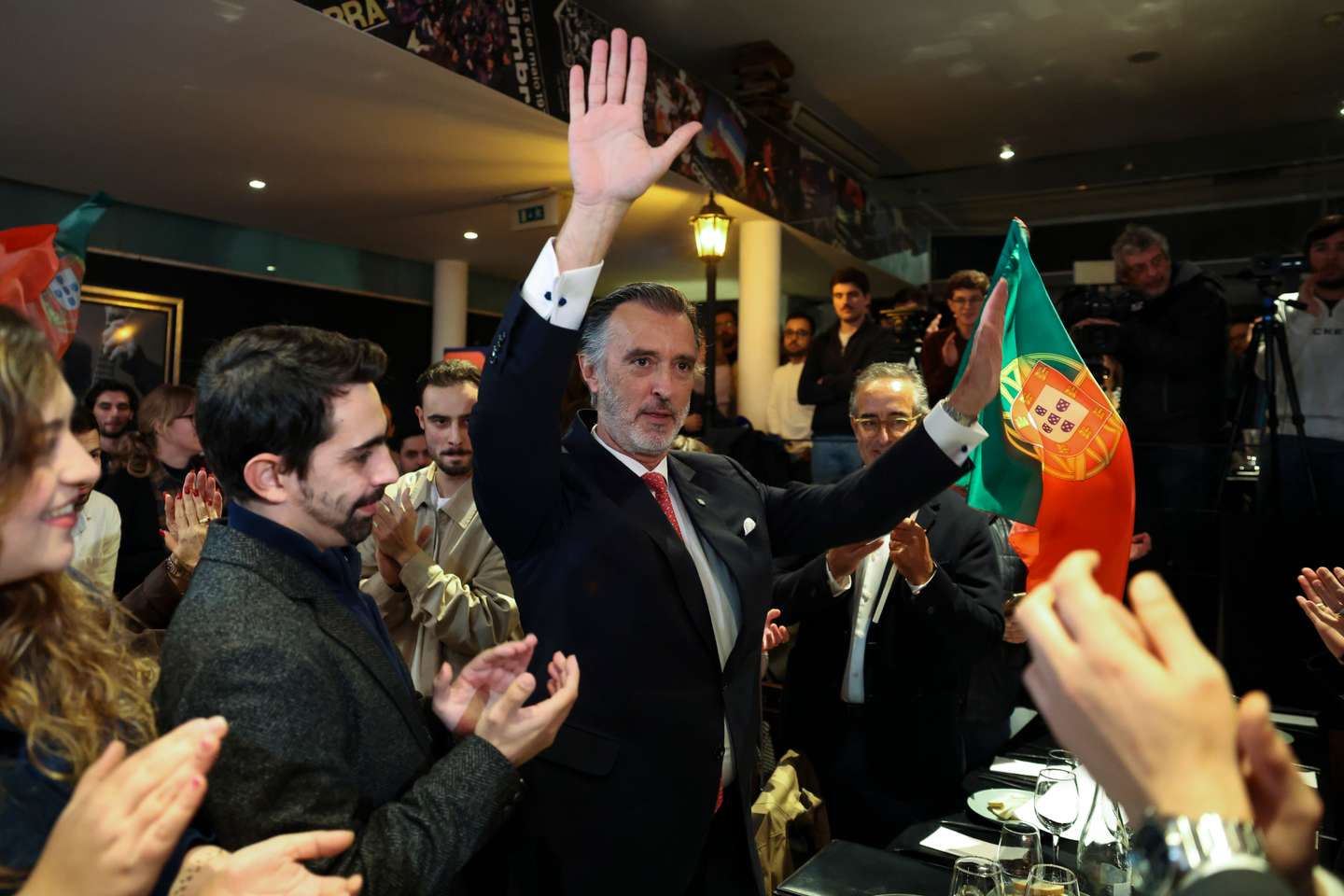 Cotrim de Figueiredo em Coimbra. Presidenciais 2026 Foto: Paulo Novais/Lusa
