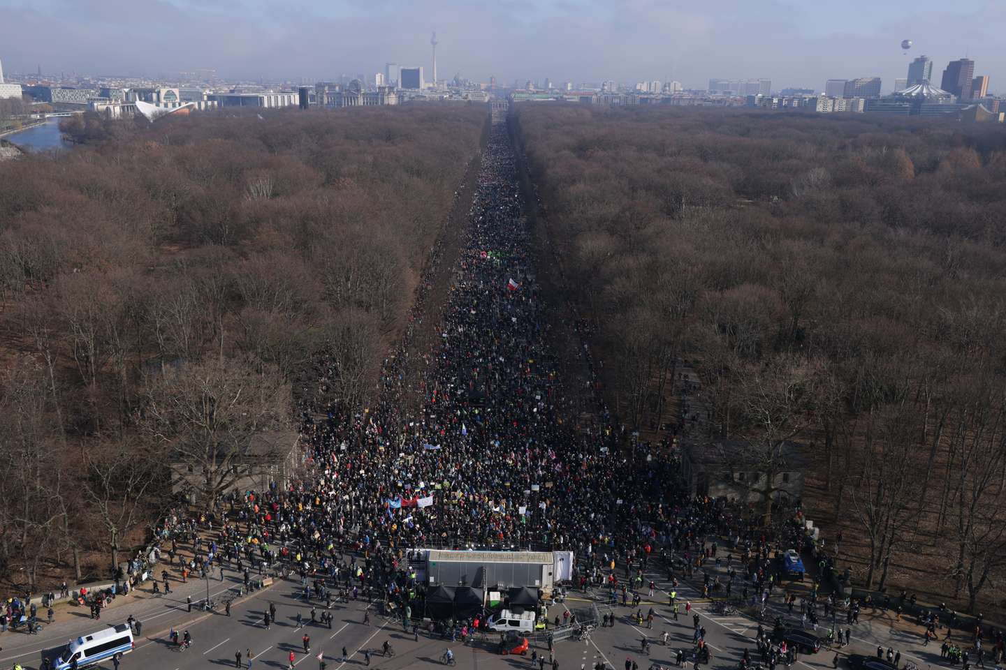 Berlin Holds Large Anti-War Rally As Ukraine Battles Russian Invasion