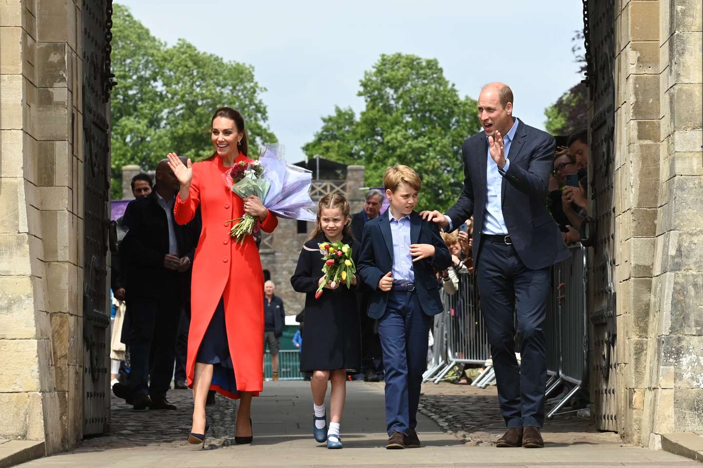 Queen Elizabeth II Platinum Jubilee 2022 - The Duke And Duchess Of Cambridge Visit Wales