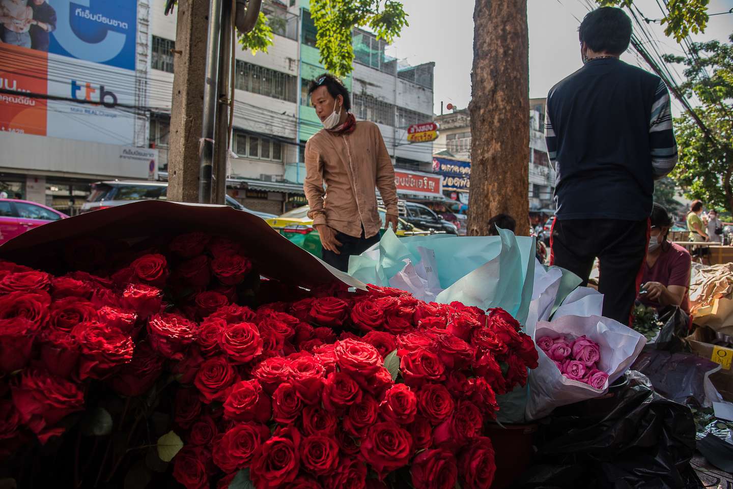 Celebração do Dia de São Valentim, também conhecido como Dia dos Namorados, em Banguecoque, na Tailândia