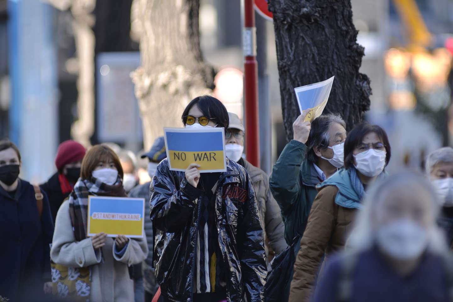 Protestos contra a invasão da Ucrânia em Tóquio, Japão