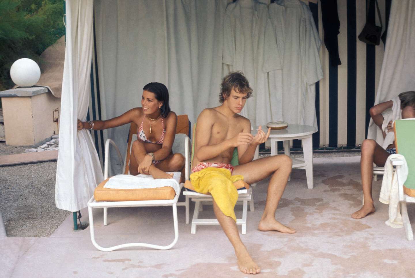 Caroline et Albert de Monaco en maillot de bain