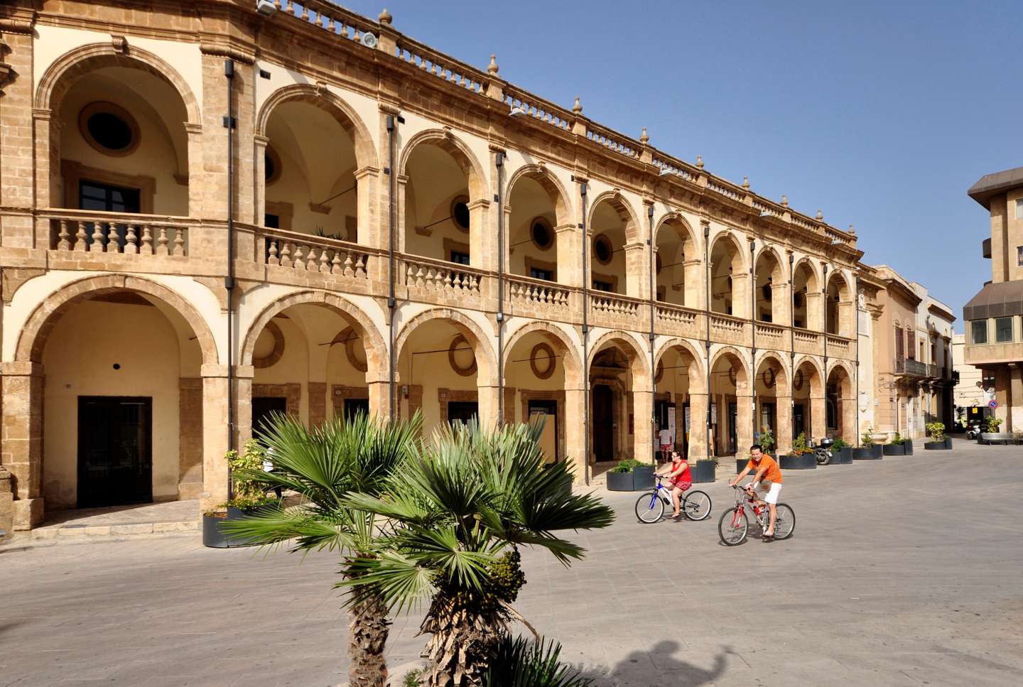 Italy. Sicily. Mazara Del Vallo. The City Hall Square