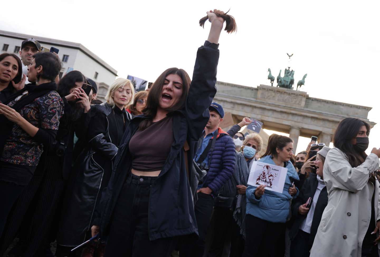 Demonstrators Protest Against Death Of Mahsa Amini