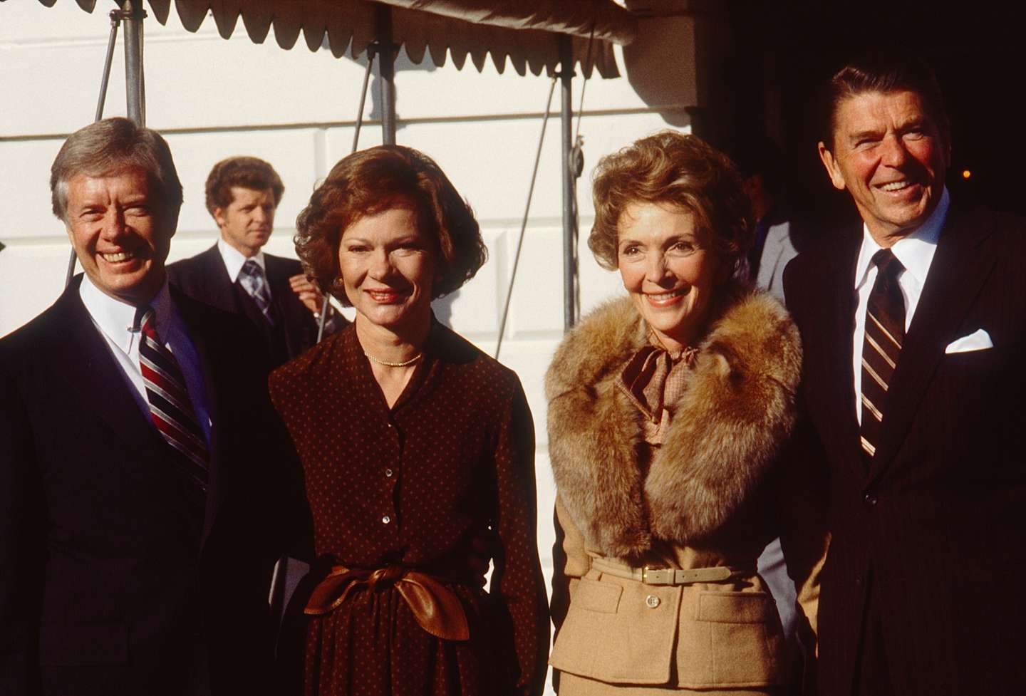 Reagans Visit Carters at WH