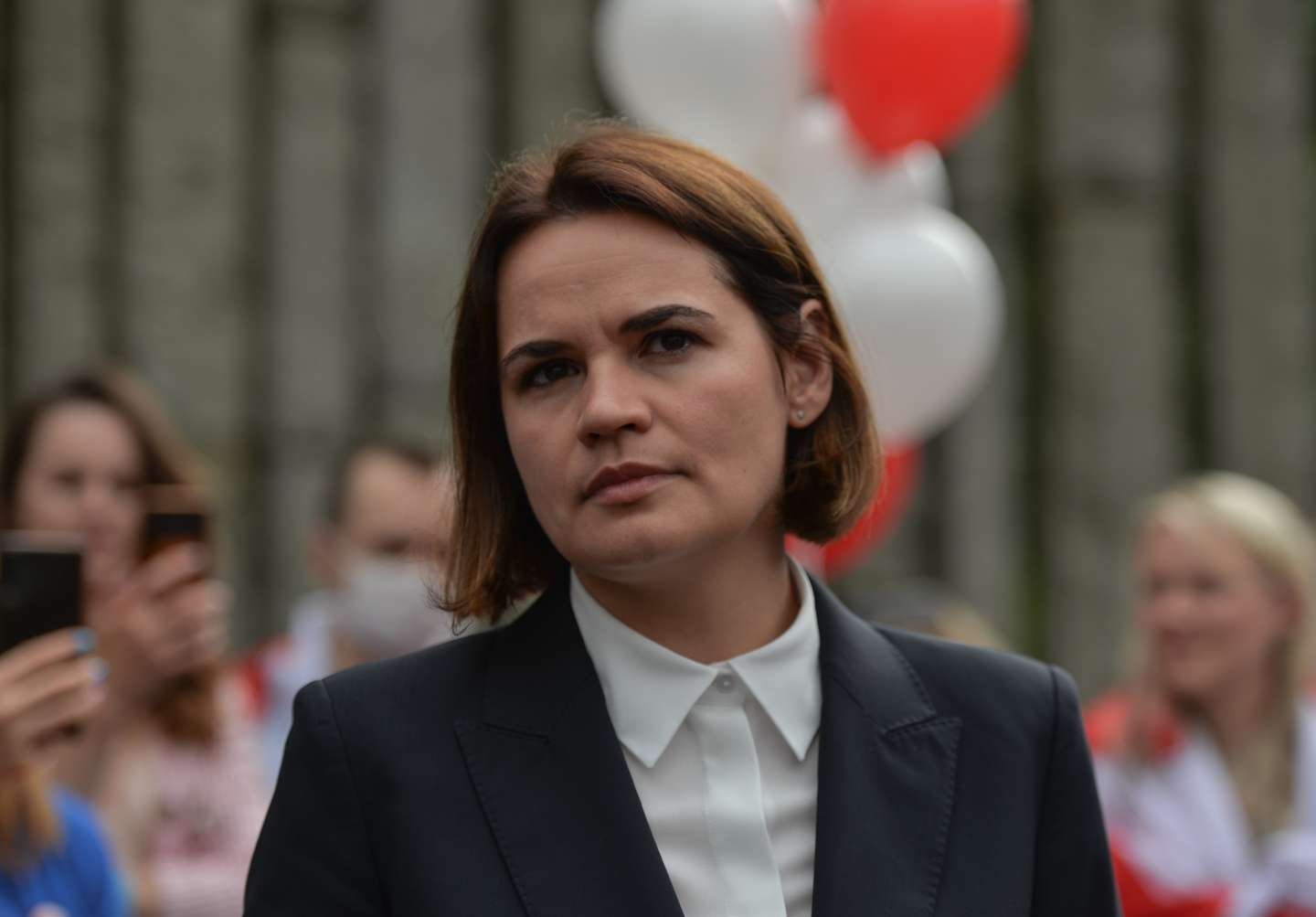 A líder da oposição bielorrussa, Sviatlana Tsikhanouskaya