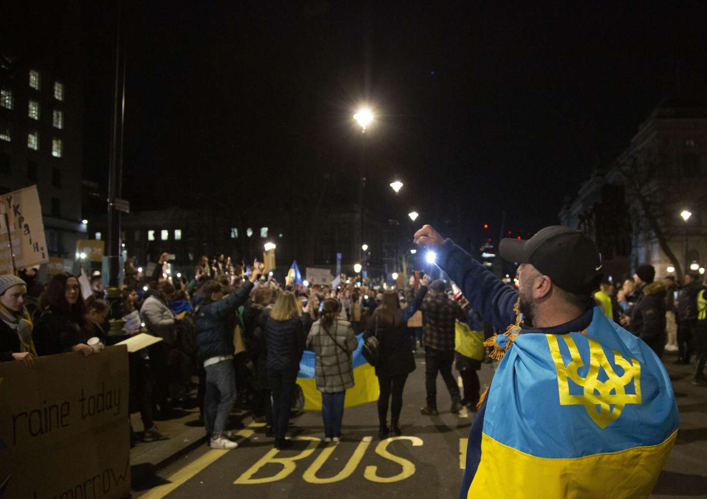 Protestos contra a invasão da Ucrânia em Londres, Reino Unido