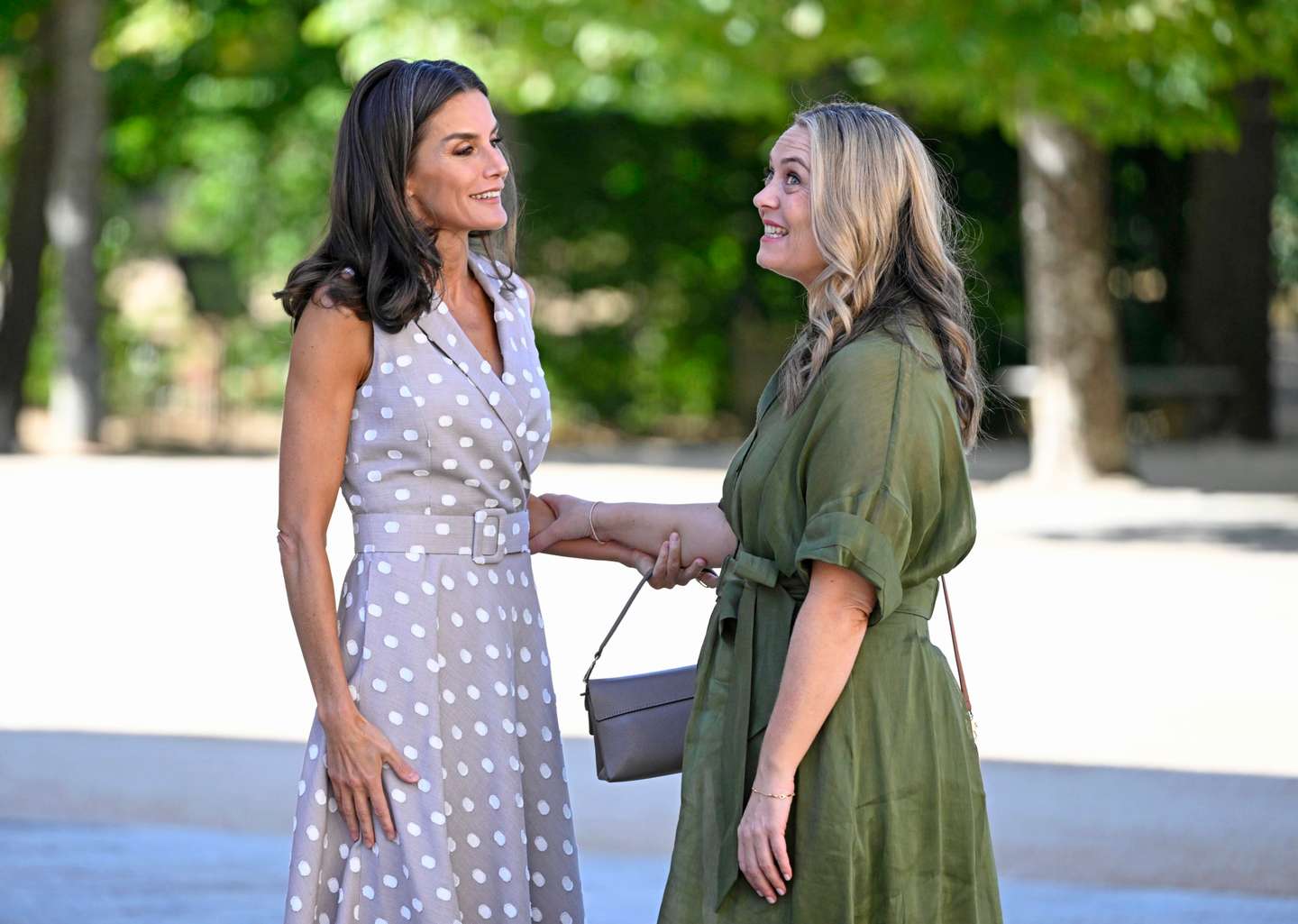 Queen Letizia Hosts Meeting With First Ladies During NATO Summit