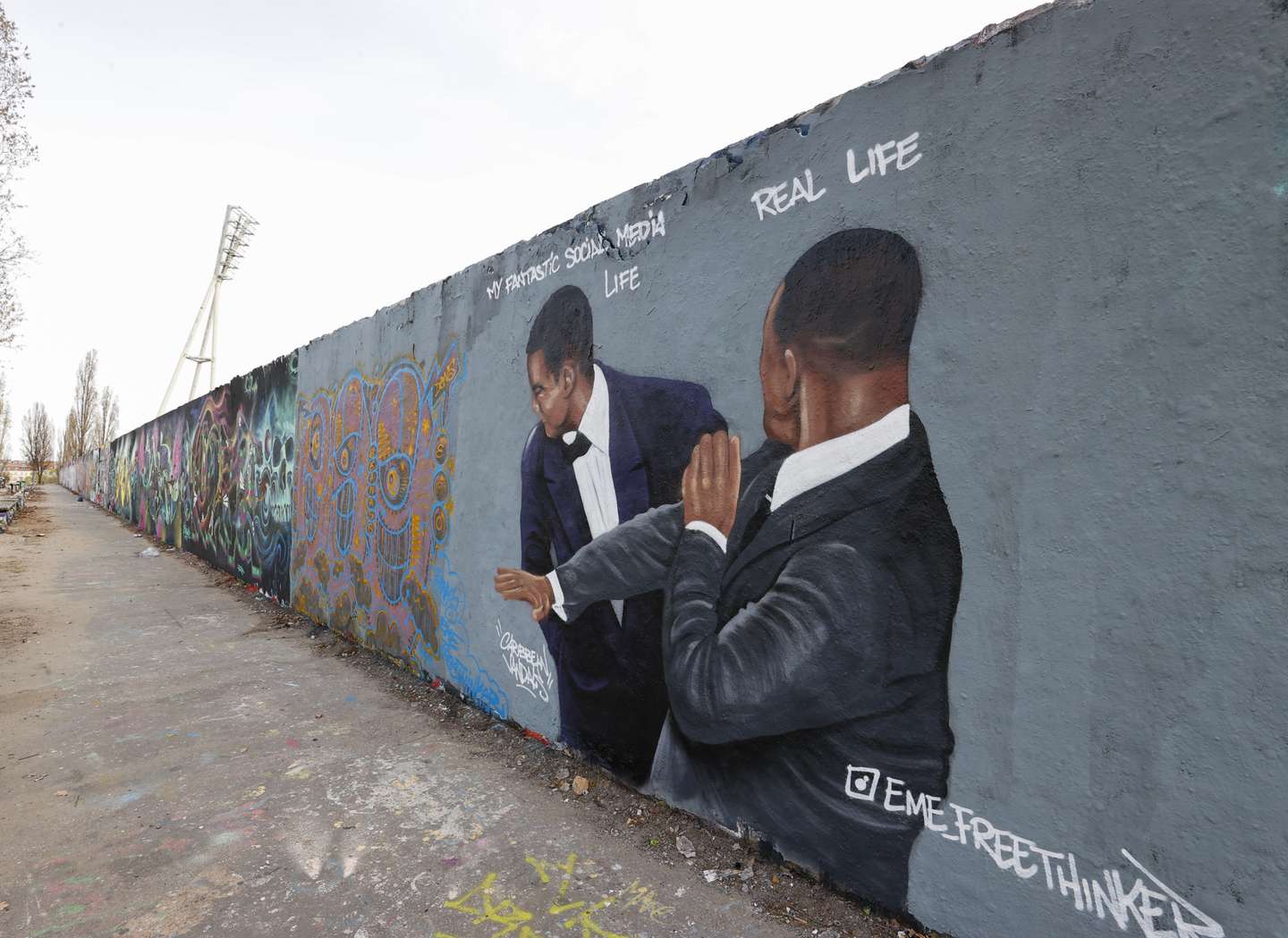 Will Smith graffiti on the streets of Germany's Berlin