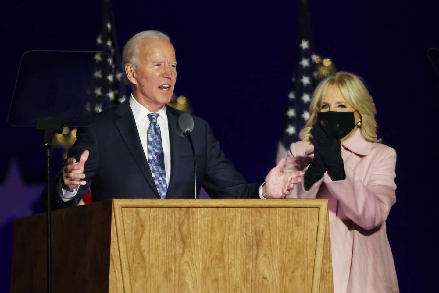 Democratic Presidential Candidate Joe Biden Holds Election Night Event In Delaware