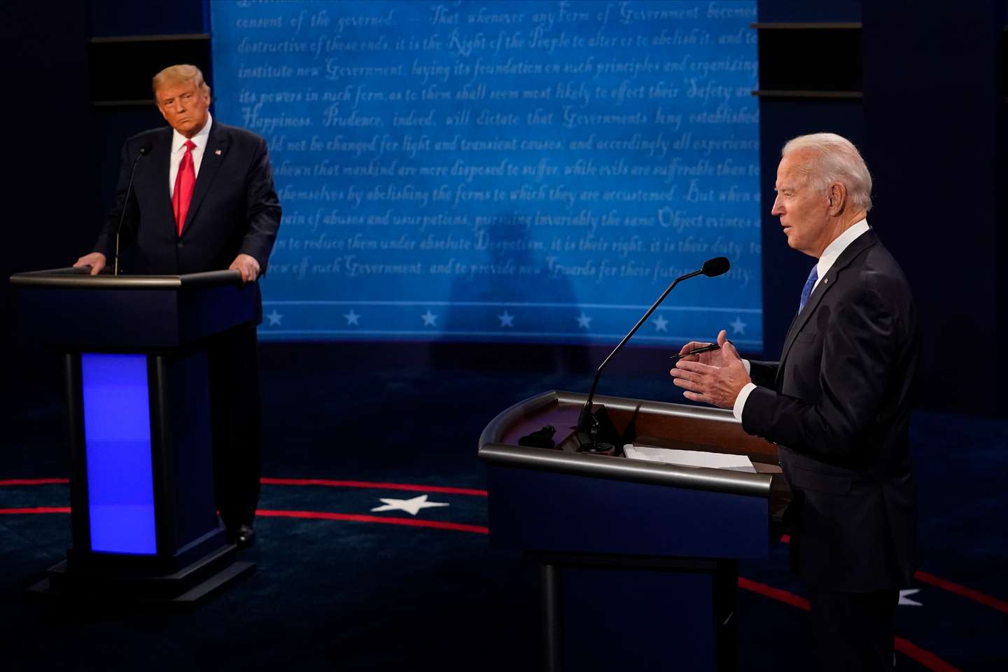 Donald Trump And Joe Biden Participate In Final Debate Before Presidential Election