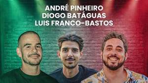 Na sport.tv2, André Pinheiro, Diogo Batáguas e Luís Franco-Bastos na emissão do jogo de preparação entre México e Portugal.
