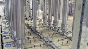 epa09130142 A handout photo made available by the Atomic Energy Organization (AEOI) of Iran shows centrifuge machines in the Natanz uranium enrichment facility in central Iran, 05 November 2019 (reissued 12 April 2021). Head of the Atomic Energy Organization of Iran (AEOI) Ali Akbar Salehi said an electricity disruption at Natanz nuclear facility on 11 April 2021 was a 'terrorist act' adding that his country reserves the rights to act against culprits. The AEOI said that an incident involving disruption of the Natanz nuclear facility's power network occurred, one day after President Hassan Rouhani inaugurated new centrifuges.  EPA/AEOI HANDOUT  HANDOUT EDITORIAL USE ONLY/NO SALES