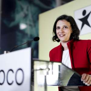 A cabeça de lista, Carolina Serrão, intervém durante a sua apresentação como cabeça de lista do Bloco de Esquerda à Câmara Municipal de Lisboa, 08 de fevereiro de 2025. FILIPE AMORIM/LUSA