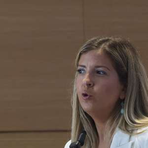 A ministra da Cultura Juventude e Desporto, Margarida Balseiro Lopes, discursa na sessão sobre a Revisão do Estatuto dos Profissionais da Área da Cultura (EPAC), no Centro Cultural de Belém, em Lisboa, 13 de julho de 2026. TIAGO PETINGA/LUSA