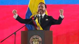 epa13156153 The president of Colombia Abelardo de la Espriella delivers a speech in Cali, Colombia, 07 August 2026.  EPA/ERNESTO GUZMAN JR