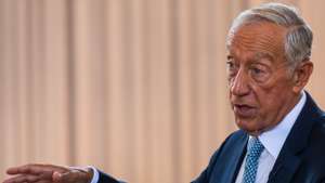 O Presidente da República, Marcelo Rebelo de Sousa, durante uma aula de abertura do ano letivo com alunos do ensino secundário, na Escola Secundária Pedro Nunes, em Lisboa, 21 de setembro de 2022. JOSÉ SENA GOULÃO/LUSA