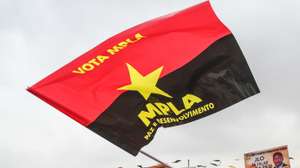 People's Movement for the Liberation of Angola - Labour Party (MPLA) presidential candidate João Lourenço supporters shout slogans during a political rally in Luanda, Angola, 20 August 2022. Angola will hold general elections on August 24, which will define the composition of parliament and the names of the President and Vice President of the Republic. PAULO NOVAIS/LUSA