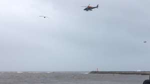 Saída da barra da Figueira da Foz, onde um cargueiro está à deriva e corre o risco de naufragar depois de ter perdido o leme, alegadamente por ter batido no fundo devido à acumulação de areias, Figueira da Foz, 26 de janeiro de 2026. PAULO NOVAIS/LUSA