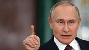 epa10376594 Russian President Vladimir Putin attends a news conference following a meeting of the State Council on implementing the youth policy in current conditions, at the Kremlin in Moscow, Russia, 22 December 2022.  EPA/SERGEY GUNEEVSPUTNIK/KREMLIN / POOL MANDATORY CREDIT