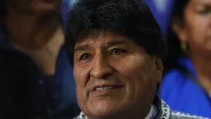 epa10914056 Former President Evo Morales participates in a press conference at the house of the Movement Al Socialism, MAS, in La Paz, Bolivia, 11 October 2023. The former president and leader of the ruling Movement towards Socialism (MAS), Evo Morales, denounced this 11 October a 'family business' between the president of the country, Luis Arce, with one of his sons, which Morales calls an act of 'corruption.'  EPA/LUIS GANDARILLAS