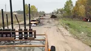 epa13339229 A still image taken from an undated handout video made available by the Press Service of the Russian Ministry of Defence on 29 October 2026 shows servicemen from the engineer-sapper units of the Russian 'Dnepr' grouping conducting reconnaissance and clearing access roads leading to the Russian-controlled city of Oleshky in the Kherson region, southern Ukraine. A localized ceasefire has been in place in the area since 04:00 Moscow time on 27 October through 22:59 Moscow time on 01 November to facilitate a humanitarian mission, brokered by US First Lady Melania Trump, aimed at delivering critical food and medical aid and enabling voluntary civilian evacuations.  EPA/RUSSIAN DEFENCE MINISTRY PRESS SERVICE HANDOUT -- MANDATORY CREDIT -- BEST QUALITY AVAILABLE -- HANDOUT EDITORIAL USE ONLY/NO SALES