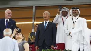 Portugal President Marcelo Rebelo de Sousa (3R) cheers prior to the FIFA World Cup 2022 group H match between Portugal and Ghana at Stadium 974, in Doha, Qatar, 24 November 2022. JOSE SENA GOULAO/LUSA