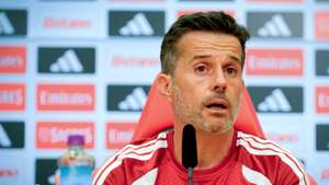Benfica head coach Marco Silva during a press conference at the Benfica Campus, as they prepare for tomorrow’s Europa League third qualifying round soccer match against Hearts, in Seixal, Portugal, 5th August 2026. RUI MINDERICO/LUSA