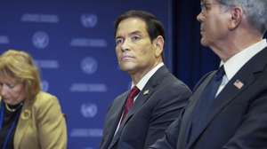 epa13256467 A handout photo made available by the Ukrainian Presidential Press Service shows US Secretary of State Marco Rubio (C) and Secretary of the Treasury Scott Bessent (R, partially obscured) attending a meeting with Ukraine's President Zelensky and US President Trump in New York, New York, USA, 22 September 2026, on the sidelines of the United Nations General Assembly (UNGA).  EPA/UKRAINIAN PRESIDENTIAL PRESS SERVICE HANDOUT -- MANDATORY CREDIT: UKRAINIAN PRESIDENTIAL PRESS SERVICE -- HANDOUT EDITORIAL USE ONLY/NO SALES