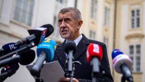 epa12550353 Leader of the ANO (Yes) movement and coalition candidate for Prime Minister Andrej Babis speaks to the media following a meeting with the Czech president at the Prague Castle, in Prague, Czech Republic, 26 November 2025. Babis, the likely next Prime Minister, has submitted the list of ministerial candidates to the President. The nominees come from the newly formed coalition: the ANO movement, Freedom and Direct Democracy (SPD), and The Motorists for Themselves. This coalition plans to appoint a 16-member government that will command a solid majority of 108 seats in the Chamber of Deputies.  EPA/MARTIN DIVISEK