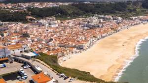Drone View of Nazaré, The Iconic Surfing Hotspot