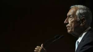 O Presidente da República, Marcelo Rebelo de Sousa, durante a sessão de encerramento do 7º Congresso da Ordem dos Contabilistas Certificados, 23 setembro 2022, em Lisboa.   MANUEL DE ALMEIDA / LUSA