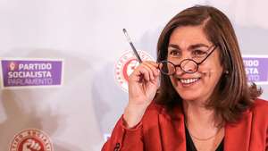 A ministra Adjunta e dos Assuntos Parlamentares, Ana Catarina Mendes, durante a sessão de abertura das Jornadas Parlamentares do Partido Socialista, Tomar, 27 de março de 2023. PAULO CUNHA/LUSA