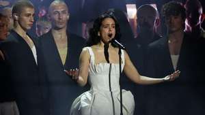 epa12785252 Rosalia performs during the 2026 BRIT Awards live show at  the Co-op Live Arena, Manchester, Britain, 28 February 2026. The annual pop music awards are presented by the British Phonographic Industry (BPI).  EPA/ADAM VAUGHAN