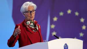 epa10526668 European Central Bank (ECB) President Christine Lagarde addresses a press conference following the meeting of the ECB Governing Council in Frankfurt am Main, Germany, 16 March 2023. European Central Bank raised key interest rates by 0.5 percent over fears of inflation amid turmoil in the banking sector after the American bank SVB (Silicon Valley Bank) collapsed and the difficulties of Credit Suisse bank.  EPA/FRIEDEMANN VOGEL