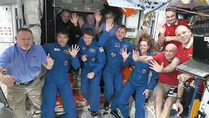 epa11968139 A handout picture made available by the National Aeronautics and Space Administration (NASA) shows four SpaceX Crew-10 members and the seven Expedition 72 crew members joining each other for a welcoming ceremony shortly after the SpaceX Dragon crew spacecraft docked to the International Space Station (ISS) and the hatches opened, 16 March 2025. NASA astronauts Anne McClain and Nichole Ayers, JAXA astronaut Takuya Onishi and Roscosmos cosmonaut Kirill Peskov, entered the ISS after opening the hatches between the space station and the SpaceX Dragon spacecraft.  EPA/NASA HANDOUT -- MANDATORY CREDIT: NASA -- BEST QUALITY AVAILABLE -- HANDOUT EDITORIAL USE ONLY/NO SALES