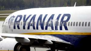 epa11310200 A Ryanair low-cost carrier group airplane at Riga Airport, Latvia, 30 April 2024. Riga Airport is the international airport of Riga, the capital of Latvia, and the largest airport in the Baltic states.  EPA/TOMS KALNINS