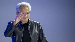 epa12667226 Nvidia founder and CEO Jensen Huang arrives during a panel discussion during the 56th annual meeting of the World Economic Forum (WEF) in Davos, Switzerland, 21 January 2026. The meeting under the topic 'A Spirit of Dialogue' brings together entrepreneurs, scientists, and corporate and political leaders in Davos and takes place from 19 to 23 January in Davos.  EPA/GIAN EHRENZELLER