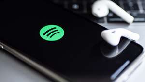 epa08981553 (FILE) - A close-up shows 'Spotify' app on a smart phone in Berlin, Germany, 07 July 2020 (reissued 02 February 2021). Spotify will release its 4th quarter 2020 results on 03 February 2021.  EPA/HAYOUNG JEON *** Local Caption *** 56200267
